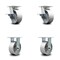 Service Caster 5 Inch Kingpinless Semi Steel Wheel Caster Brakes 2 Rigid, 2PK SCC-KP30S520-SSR-SLB-2-R-2 - alternate 1